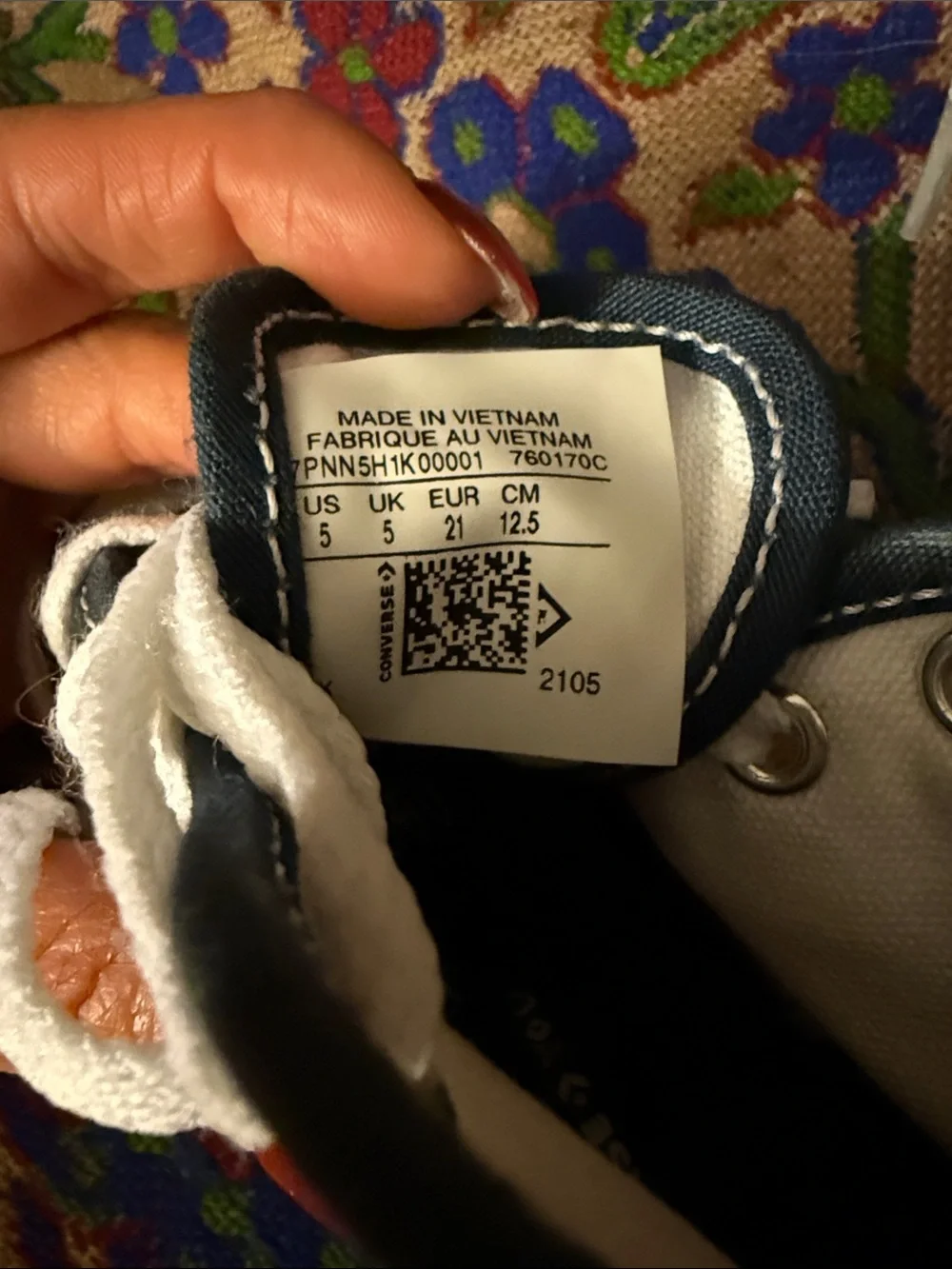 Converse Infant Navy High-Top Sneakers with Gaming Print